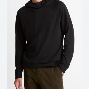 Vince Men's Black Hoodie Sweater pull over basic lightweight sweatshirt